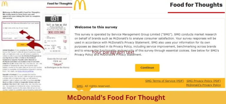 McDonald’s Food For Thought- Free Meal Coupon Food Survey